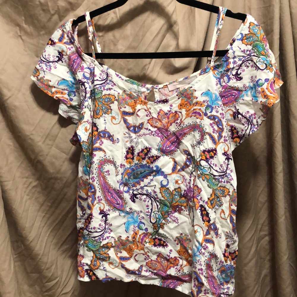 Forever 21 spaghetti off the strap shoulder shirt